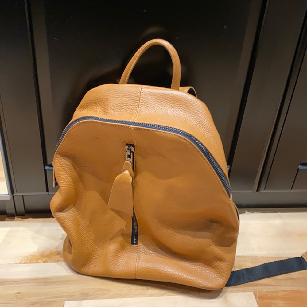 NWOT Caramel Leather backpack